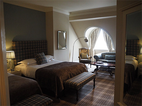 Picture of the deluxe family room at Killarney Park Hotel in the Irish County of Kerry.