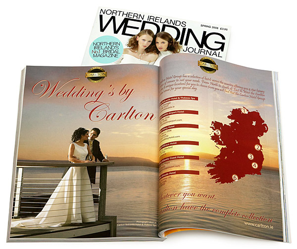 The Carlton Hotels Ad in the Spring 2006 issue of Northern Irelands Wedding Journal magazine.