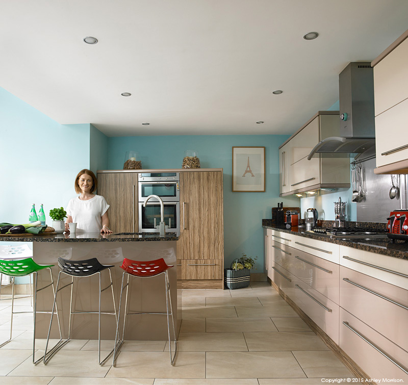 Lisa McCann in the kitchen of her detached house located in the Rosetta area of Belfast.